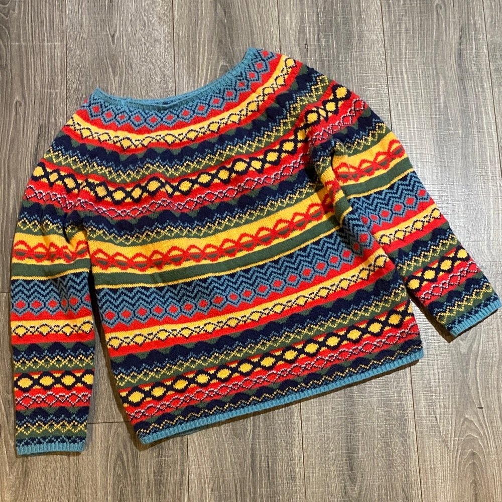 Colorful Fair Isle Crewneck Sweater - Multicolor